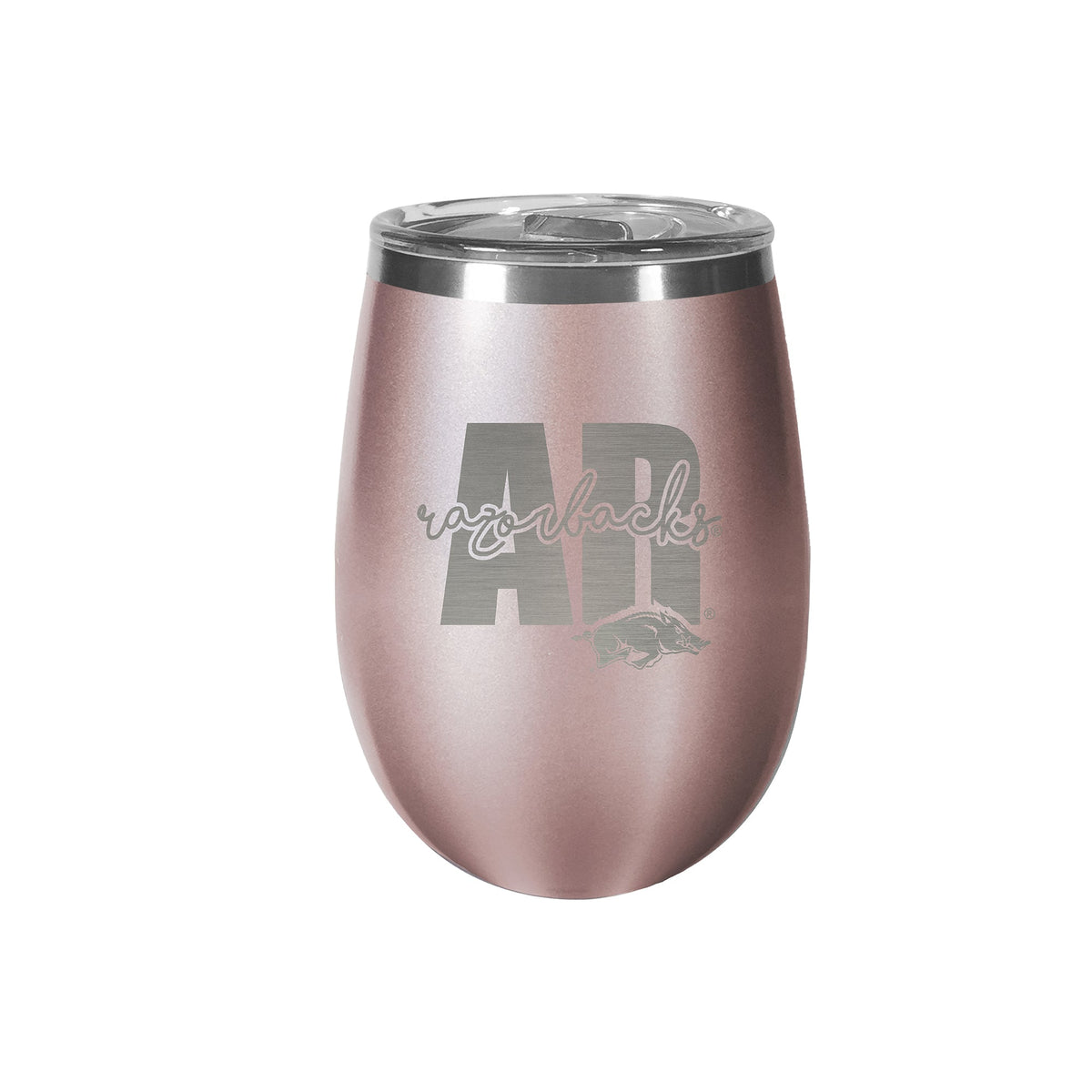 Arkansas Razorbacks 10 oz. Rose Gold BLUSH Wine Tumbler – Great American